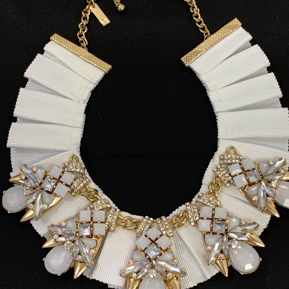 INC Crystal & White Stone Ribbon Choker Necklace - Picture 5 of 15